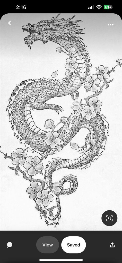 Dragon Tattoo For Women Design, Chinese Dragon Tattoo Drawing, Chinese Dragon Tattoos Forearm, Thai Dragon Tattoo Designs, Dragon And Cherry Blossom Tattoo Designs, Feminine Dragon Tattoo For Women Back, Dragon Tattoo Around Leg, Chinese Dragon Tattoos Thigh, Dragon Tail Tattoo