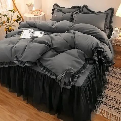 Green Lace Bedding Set Twin Full Queen King Bedspread Princess Duvet Cover Set Pillowcase Girls Lace Bed Skirt Luxury Bedclothes - AliExpress Gothic Bed Sheets Comforter Sets, Gothic Duvet Cover, Lace Bed Skirt, Gothic Bed, Lace Bedding Set, Lace Bedding, Twin Bed Sets, Green Lace, Comforter Sets