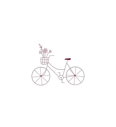 Cute Bike Tattoo, Bicycle Line Drawing, Tiny Bike Tattoo, Simple Bicycle Drawing, Amsterdam Bike Tattoo, Bicycle Tattoo For Women, Bike Illustration Simple, Amsterdam Tattoo Ideas, Bike Drawing Simple