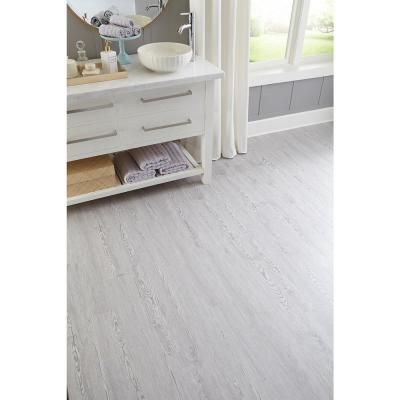 Morning Frost 5.91 in. Width x 48 in. Length Floating Vinyl Plank Flooring (19.69 sq. ft./case) Light Gray Vinyl Plank Flooring, Engineered Vinyl Plank Flooring, Morning Frost, Grey Wood Floors, Floating Floor, Luxury Vinyl Plank Flooring, Floor Colors, Wooden Planks, Vinyl Plank Flooring