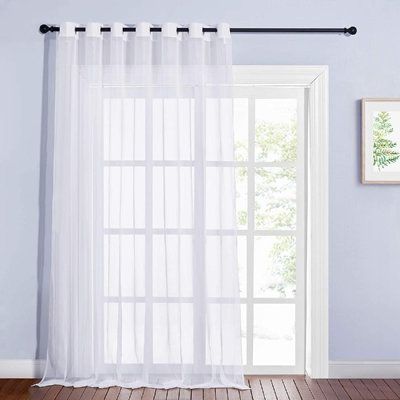 Sheer White Curtains, Textured Window Treatments, Decorative Window Treatments, Patio Door Curtains, Window Curtains Living Room, Voile Panels, Patio Curtains, White Sheer Curtains, Tulle Curtains