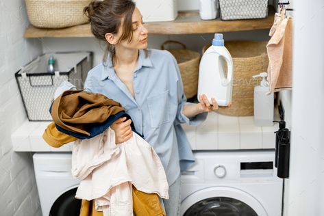 Laundry Room Shoot, Laundry Shoot Vacuum, Woman Washing Dishes, Woman Doing Laundry, Woman Hanging Laundry, Fresh And Clean, Clean Laundry, Laundry Room, Cleaning Clothes