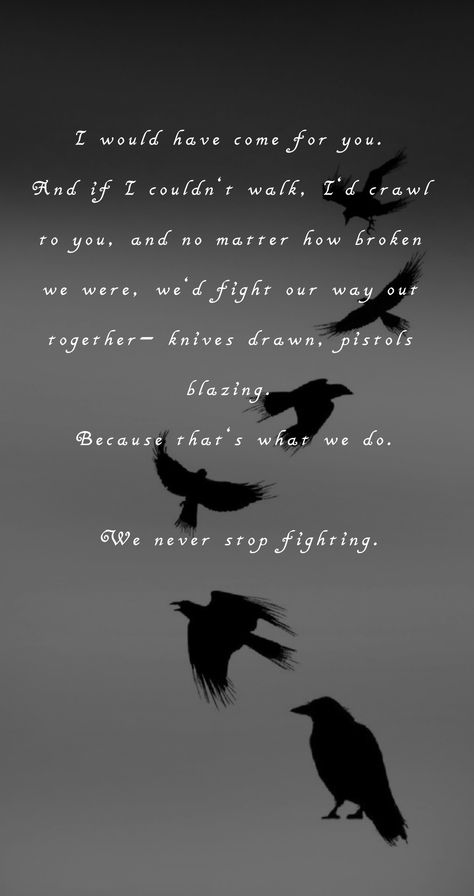 Six Of Crows Quotes I Would Have Come For You, Kaz Inej Wallpaper, Six Of Crows Phone Wallpaper, Six Of Crows Fanart Wallpaper, Six Of Crows Wallpaper Iphone, 6 Of Crows Quotes, Crow Aesthetic Wallpaper, Six Of Crows Background, Six Of Crows Quotes Wallpaper