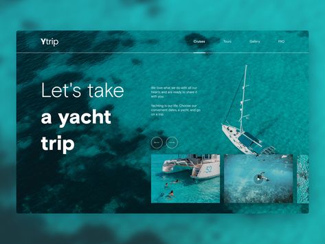 Beach Theme Website Design, Water Website, Concept Yacht, Travel Website Design, Website Layouts, Notes Digital, Travel Report, Websites Inspiration, Creative Website