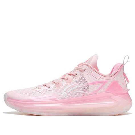 Li-Ning LiRen 3 V2 Low 'Sakura Pink' ABAT073-2 Li Ning Shoes Basketball, Pink Volleyball Shoes, Cute Basketball Shoes, Basketball Shoes Pink, Li Ning Shoes, Hoop Shoes, Bball Shoes, Pink Basketball Shoes, Best Volleyball Shoes