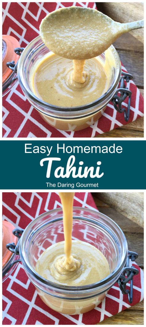 Easy Homemade Tahini Dressing Gravy, Amazing Dips, How To Make Tahini, Daring Gourmet, Hummus Recipe Homemade, Homemade Tahini, Tahini Recipe, Tahini Paste, Fantastic Recipes