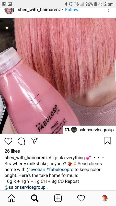 Ion Flamingo Pink, Evo Fabuloso, L’oréal Hicolor, Evo Hair, Strawberry Milkshake Shampoo, Color Depositing Shampoo Pink, Milkshake Hair Products, Eco Friendly Beauty, Color Formulas