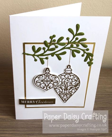 Christmas Gleaming handmade card Stampin Up Stamped Christmas Cards, Paper Daisy, Stampin Up Christmas Cards, Stampin Up Christmas, July 2022, Christmas Cards To Make, Cards Christmas, Holiday Catalog, Christmas Paper