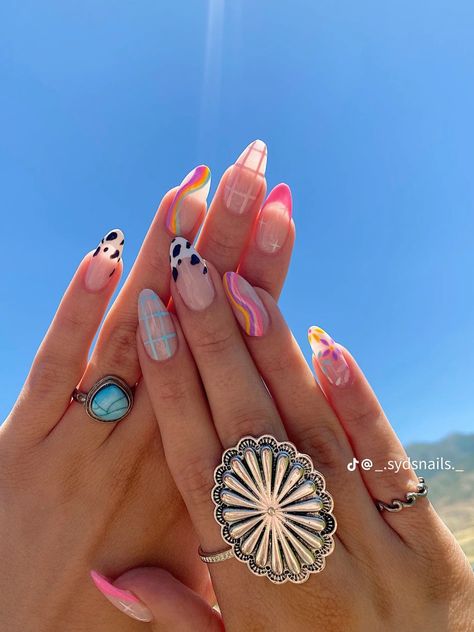 Fun Colourful Nails, Ibiza Nails Summer, Nails Verano, Silk Nails, Hello Nails, Romantic Nails, Modern Nails, Goth Nails, Summery Nails