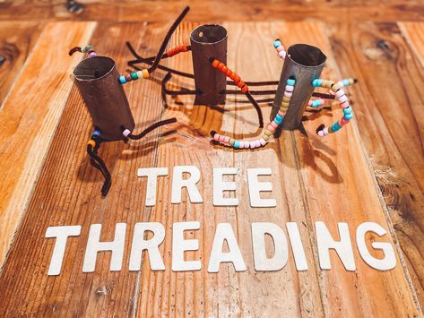 Tu B'Shevat Toilet Paper Roll Tree Threading - With Love, Ima Tu Bishvat Preschool, Toilet Paper Roll Tree, Jewish Preschool, Lead Teacher, Gum Tree, Summer Play, Pre K Activities, Toilet Paper Roll Crafts, Jewish Holidays