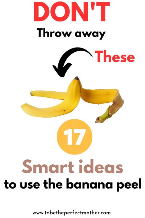 17 best banana peel uses Uses For Banana Peels, Leftover Banana, Bananas Recipes, Banana Vitamins, Banana Peel Uses, Cough Remedies For Kids, Remedies For Mosquito Bites, Banana Hair Mask, Banana Uses