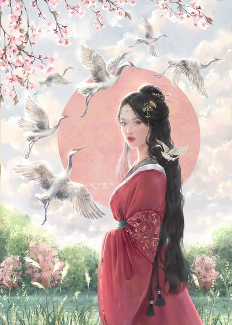 Six Crimson Cranes, Fantasy Novel, Fan Book, Fantastic Art, Book Characters, Fantasy Books, Cute Illustration, Book Nerd, Favorite Books