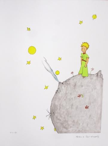 Little Prince Watercolor, Black Folk Art, Little Prince, The Little Prince, Famous Books, Lithography, Modernism, Original Drawing, Volcano