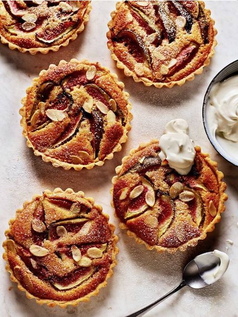 Rick Stein Fig & Frangipane Tarts | Classic French Xmas Recipe Fig Tarts, Fig Dessert, Fig Season, Fig Jam Recipe, Fig Tart, Sweet Bakes, Rick Stein, Crumble Pie, Frangipane Tart