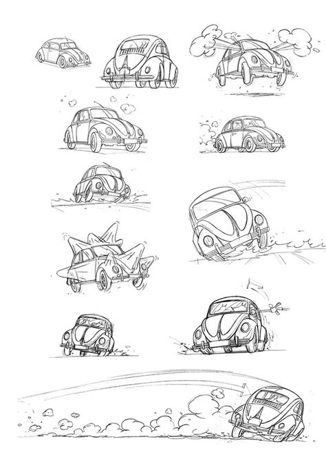 Back Of Car Drawing, Car Drawing Reference, Vehicles Illustration, Easy Drawing Ideas For Beginners, How To Draw Cars, Oggy And The Cockroaches, Cars Illustration, Drawing Ideas For Beginners, Cartoon Car Drawing