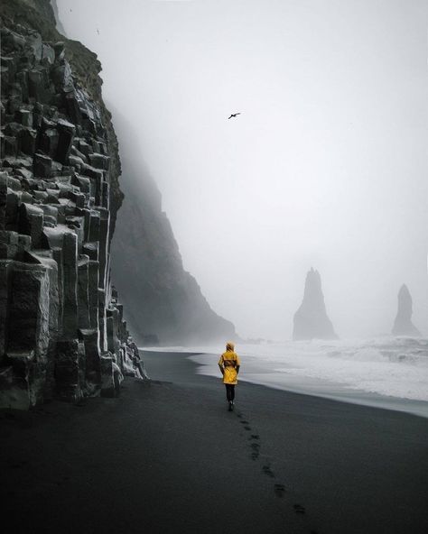 Reynisfjara Beach, Iceland Photos, Freedom Travel, Iceland Adventures, Iceland Photography, Fishing Apparel, Nature Architecture, Black Sand Beach, Beach Photo