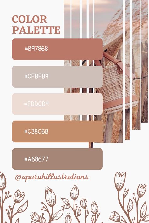 Cozy Aesthetic Color Palette, Boho Canva Color Palette, Rustic Pastel Color Palette, Aesthetically Pleasing Color Palettes, Aesthetic Color Palettes Canva, Esthetic Color Palette, Canva Color Pallete Code, Baking Color Palette, Milk Tea Color Palette