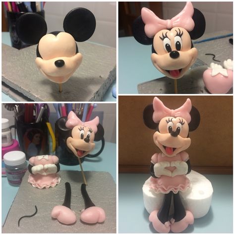 Minnie Mouse Fondant, Mickey Mouse Doll, Baby Fathers Day Gift, Mickey And Minnie Cake, Paw Patrol Birthday Cake, Minnie Mouse Birthday Cakes, Minnie Cake, Dino Birthday Party, Minnie Mouse Cake