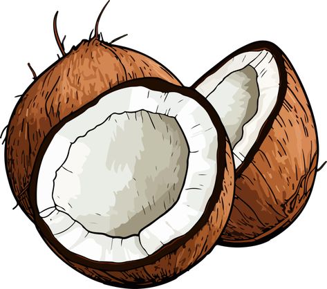 Coconut Illustration, Coconut Clipart, Tree Saw, Wedding People, Heart Tree, Clipart Design, Cityscape Photos, Logo Banners, Nature Backgrounds