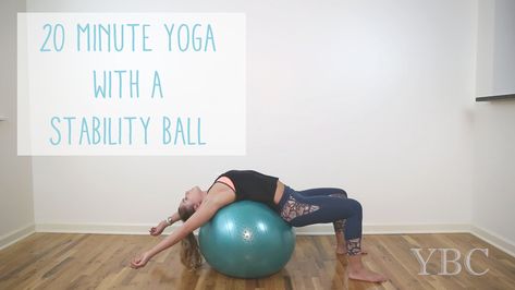 Pin now, practice yoga with a stability ball later!  Wearing: Sweaty betty pants, tank and bra. Using: stability ball (on sale!) Kettlebell Workout Video, Heather Robertson, Ball Yoga, Ball Workouts, Corepower Yoga, Stability Ball Exercises, Ball Workout, 20 Minute Yoga, Swiss Ball