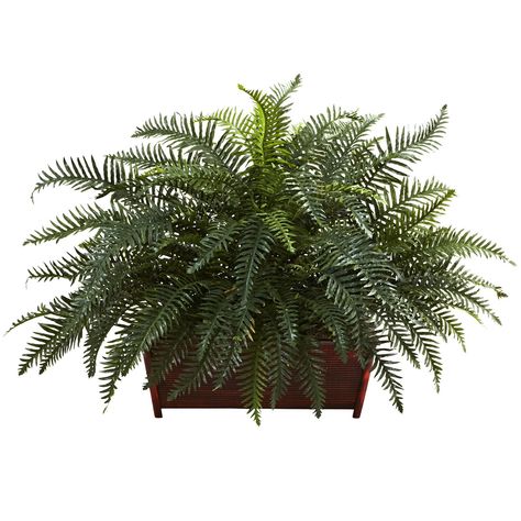 Indoor Planter Box, Beautiful River, Artificial Plants Indoor, Artificial Plants And Trees, Signs Of Spring, Wood Planter, Artificial Plants Outdoor, Artificial Flowers And Plants, Fern Plant