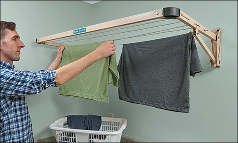 Folding Drying Rack - Hardware Wall Drying Rack, Folding Drying Rack, Laundry Room Drying Rack, Organizing Laundry, Wall Mounted Drying Rack, Laundry Clothesline, Laundry Rack, Garage Laundry, Laundry Room Renovation