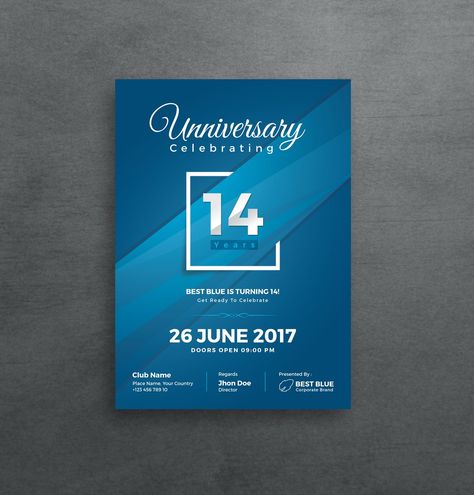 Anniversary Invitation by GenerousArt on @creativemarket Corporate Invitation Design, Conference Invitation, Corporate Party Invitation, Corporate Anniversary, Event Invitation Design, Shine Wedding Invitations, Marriage Invitation Card, Company Anniversary, Anniversary Invitation