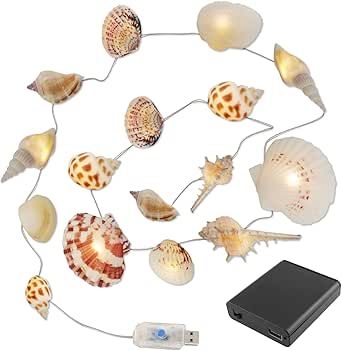 Ocean Decor String Lights Beach Themed Decorations Real Conch Shell 20 LED for Hawaii Parties Bedroom Decor Battery Operated Fairy Lights USB with 8 Modes Hawaii Party, Indoor String Lights, Beach Bedroom, Ocean Decor, Conch Shell, Summer Pictures, Conch, Beach Themes, Led Lampe