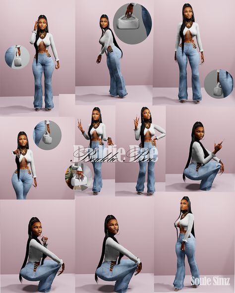 Black Female Sims 4 Cc Clothes, Sims 4 Cc Baddie Poses, Sims Baddie Outfits, Sims 4 Pose Packs Patreon, The Sims 4 Pose Pack, Pose Mod Sims 4, Sims 4 Cc Baddie Outfits, Cc Urban Sims 4, Sims 4 Urban Pose Pack