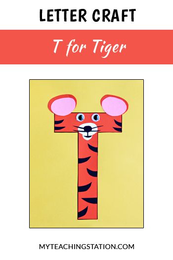 Letter T Craft, T Is For Tiger, Letter T Crafts, Letter T Activities, Preschool Letter Crafts, Craft For Children, Alphabet Crafts Preschool, Letter Craft, Alphabet Letter Crafts