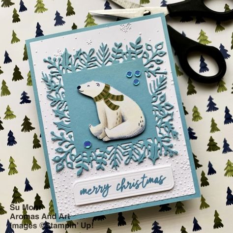 Polar Bear Christmas Cards, Polar Bear Card, Beary Christmas, Cheers Card, Polar Bear Christmas, Bear Card, Bear Christmas, Homemade Christmas Cards, Stampin Up Christmas Cards