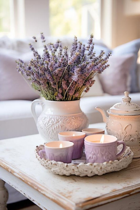 Spring Love: 40+ Beautiful Coffee Table Decor Inspirations Spring Coffee Table Decor, Coffee Table Decor Ideas, Lavender Cottage, Spring Coffee, Spring Love, Table Decor Ideas, Coffee Table Decor, Table Styling, Beautiful Coffee