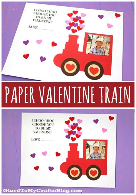 Train Printable, Train Valentine, Vday Party, Toddler Valentine Crafts, Train Crafts, February Crafts, Valentine's Day Crafts For Kids, Preschool Valentines, Valentine Activities