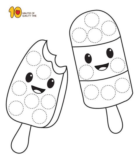 15 Dot Activity Printables for the Summer‏ Do A Dot Activities, Dot Coloring Pages Free Printable, Preschool Summer Art, Dot Coloring Pages, Summer Daycare, Aktiviti Prasekolah, Aktiviti Tadika, Summer Crafts For Toddlers, Summer Preschool Crafts