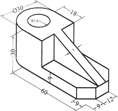 Autocad Exercises, Isometric Drawing Exercises, Autocad Isometric Drawing, Orthographic Drawing, 3d Autocad, Mechanical Projects, Interesting Drawings, Mechanical Engineering Design, Isometric Drawing