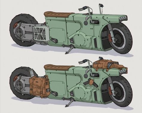 Sci Fi Mobile Base, Steampunk Gadgets Concept Art, Cyberpunk Vehicle Concept Art, Dieselpunk Ship, Dieselpunk Car, Sci Fi Bike, Vehicle Concept Art, Sci Fi Car, Dieselpunk Mech