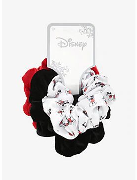 Disney Mickey Mouse Scrunchie Set, Disney Scrunchies, Mickey Mouse Print, Diy Hair Scrunchies, Cute Disney Outfits, Disney Hair, Velvet Scrunchie, Mouse Print, Girly Accessories, Mickey And Minnie