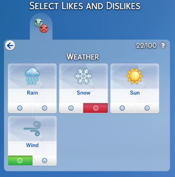 Sims 4 Cc More Likes And Dislikes, Sims 4 Preferences Cc, Sims 4 Preference, Sims 4 Cc Weather Mod, Sims 4 Likes And Dislikes, Sims 4 Preferences Mod, Sims 4 Likes And Dislikes Cc, Sims Traits, Sims 4 Cheats