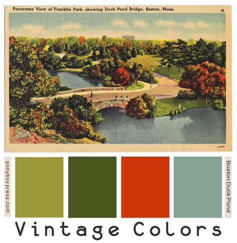 Vintage Color Palettes: boston duck pond Vintage Color Palettes, Victorian Colors, Vintage Colour Palette, Retro Color Palette, Color Boards, Media Production, Duck Pond, Business Colors, Color Schemes Colour Palettes