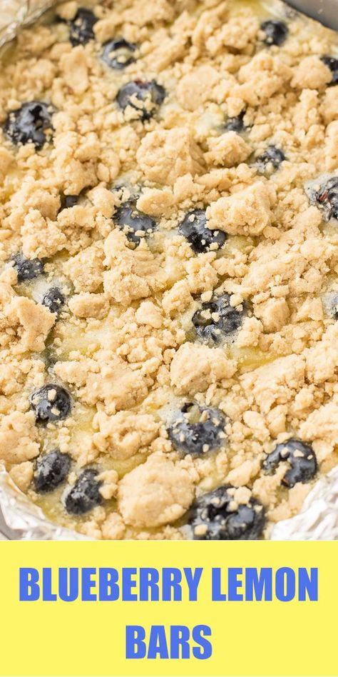 THE BEST BLUEBERRY LEMON BARS USING @KRUSTEAZ MEYER LEMON BAR MIX! #DESSERTS #LEMON #RECIPES #BLUEBERRY #EASTERRECIPES #AD Blueberry Lemon Bars, Krusteaz Recipes, Meyer Lemon Bars, Lemon Pie Bars, Desserts Lemon, Lemon Blueberry Bars, Meyer Lemon Recipes, Pillsbury Pie Crust, Blueberry Bars