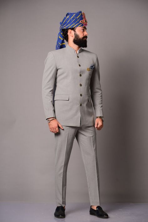 Coat Paint Design For Men, Jodhpuri Safa For Men, Grey Jodhpuri Suits For Men, Jhodpuri For Mens, Jodhpuri Suits For Men Latest Design, Blezars For Men Wedding Indian, Safari Suits For Men Mens Fashion, Jhodpuri Suit For Men, Jhodpuri Suit For Men Wedding