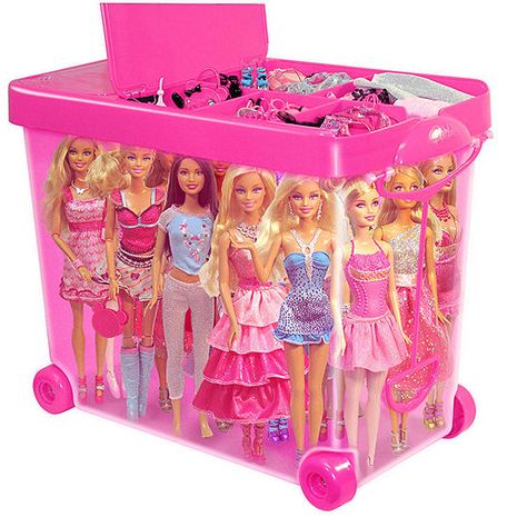 Barbie Store It All - Hello Gorgeous Carrying Case-JCPenney, Color: Multi Barbie Storage, Barbie Organization, Doll Organization, Barbie Store, Barbie Doll Case, Pink Wheels, Doll Storage, Barbie Doll Set, Doll Case