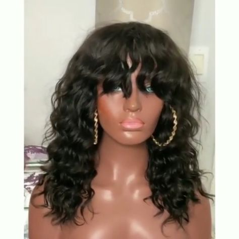 Deep Wave Wig With Bangs 18inch 180 Density Deep Wave With Bangs, Deep Wave Weave, Bang Wig, Deep Wave Wig, Weight Workout, Wave Wig, Wig With Bangs, Weight Workout Plan, Current Styles