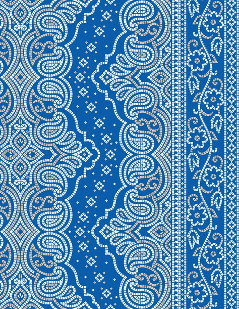 Bandhani Border, Flower Pattern Design Prints, Digital Print Textiles, Digital Graphics Art, Paisley Print Design, Mughal Art Paintings, Color Palette Challenge, Batik Design, Flower Pattern Design