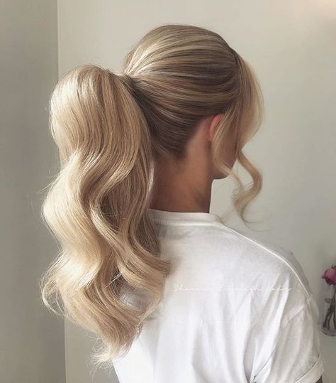 High Ponytail Hairstyles, Beautiful Bridal Hair, Long Blonde, Wedding Hairstyles Updo, High Ponytails, Long Blonde Hair, Wedding Hair And Makeup, Model Hair, Hair Dos