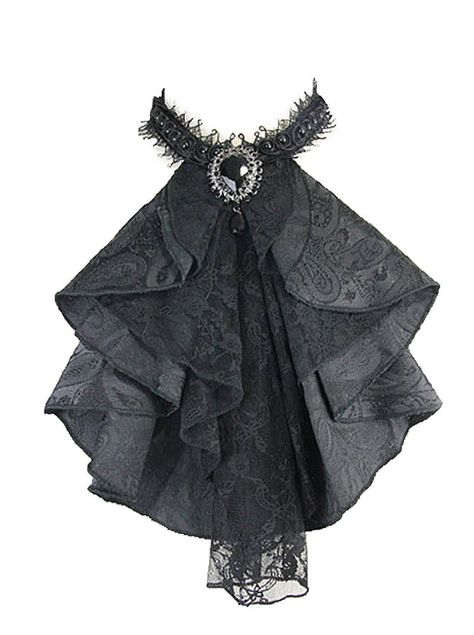 Nouveau produit : Black lace and patterned satin jobot with black brooch Victorian Gothic aristocrat Vous aimez ? / New product do you like ?  Prix: 19.90  #new #nouveau #japanattitude #jabot #gothique #gothic #elegant #aristocrat #victorien #victorian #accessory #black #ribbon #brooch #stone #beads #patterns #satin #lace #devil #fashion #as02701 #devilfashion Jabot Pattern, Vampire Aristocrat, Gothic Aristocrat, Ideas Disfraz, Ribbon Brooch, Goth Accessories, Beads Patterns, Baroque Pattern, Victorian Goth