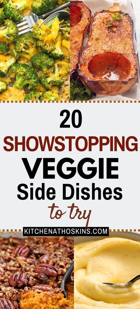 Discover our favorite Thanksgiving vegetable side dishes that are quick, easy, mostly healthy and that your guests will love for holiday dinner. You will find veggie sides using broccoli, carrot, potato, sweet potato, green beans and butternut squash that are oven roasted, cooked in a stove top, air fryer, instant pot or slow cooker. Get the best veggie side dishes for Thanksgiving at kitchenathoskins.com. Best Veggie Side Dishes, Veggie Side Dishes For Thanksgiving, Thanksgiving Vegetable Side Dishes, Thanksgiving Vegetable Side, Turkey Dinner Sides, Brussel Sprout Side Dish, Side Dishes For Thanksgiving, Thanksgiving Vegetable, Dishes For Thanksgiving