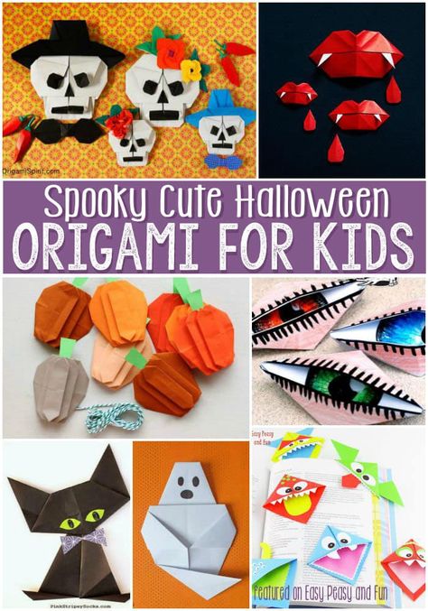 Origami Halloween, Library Centers, Origami For Kids, Halloween Origami, Passive Programs, School Halloween, Folding Origami, Making Stuff, Halloween Crafts For Kids