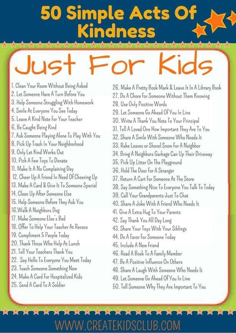 Get this FREE Printable with 50 Random Acts of Kindness For Kids (ad). All ideas are free & are simple enough for children to do on their own. Spread Kindness. Volunteer Ideas For Kids, Act Of Kindness Ideas For Kids, Kindness Projects For Kids, Act Of Kindness Ideas, Kindness Activities For Kids, Acts Of Kindness For Kids, Random Acts Of Kindness Ideas, Simple Acts Of Kindness, Acts Of Kindness Ideas