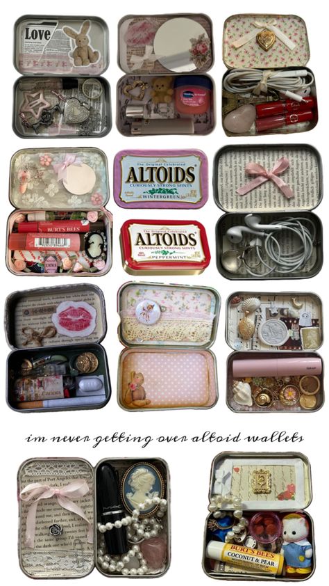 Clutter Core, Mint Tin Crafts, Vintage Diary, Roommate Gifts, Altoids Tins, School Bag Essentials, Mint Tins, Sweet Sixteen Parties, Easy Paper Crafts Diy